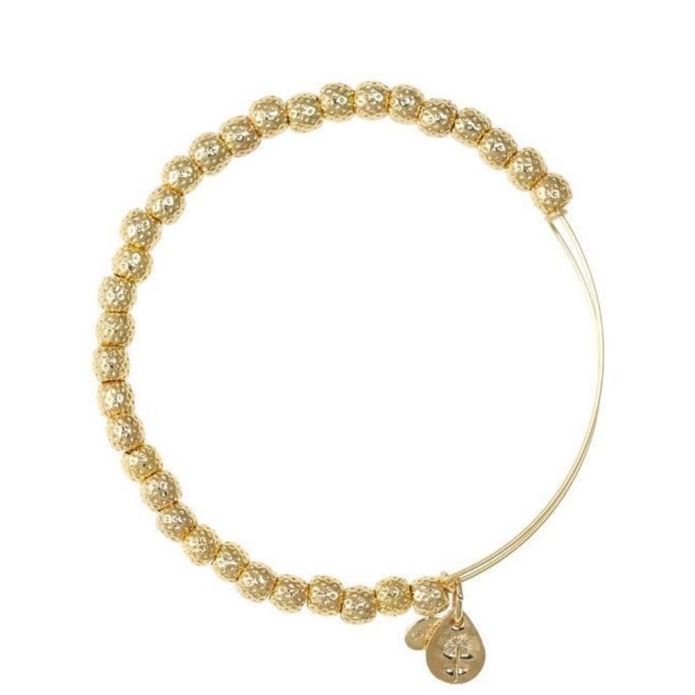 Gold Beaded Alex and Ani Bangle